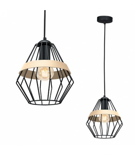 Lampa wisząca CLIFF BLACK 1xE27 Eko-Light MLP5524