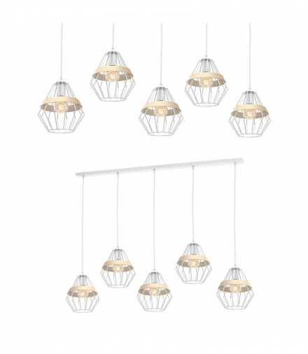 Lampa wisząca CLIFF WHITE 5xE27 Eko-Light MLP5520