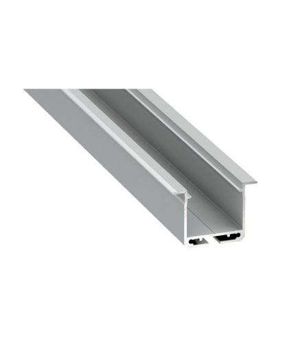 PROFIL ALUMINIOWY SREBRNY TYP K 2m + KLOSZ MLECZNY, SPRĘŻYNA MONTAŻOWA Eko-Light EKPR7559