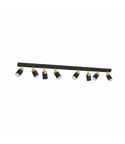 Lampa sufitowa JOKER BLACK/GOLD 8xGU10 Eko-Light MLP6127
