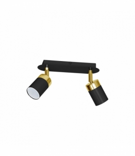 Lampa sufitowa JOKER BLACK/GOLD 2xGU10 Eko-Light MLP6124