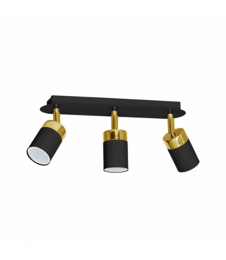 Lampa sufitowa JOKER BLACK/GOLD 3xGU10 Eko-Light MLP6125
