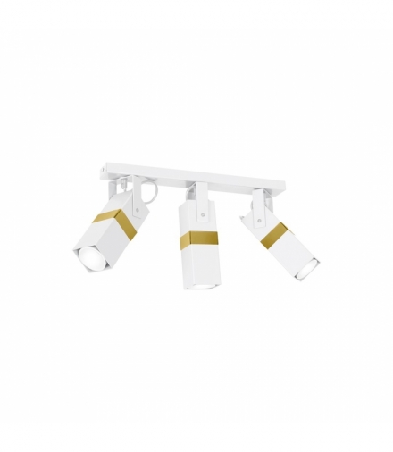 Lampa sufitowa VIDAR WHITE/GOLD 3xGU10 Eko-Light MLP6274