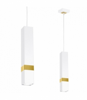 Lampa wisząca VIDAR WHITE/GOLD 1xGU10 Eko-Light MLP6275