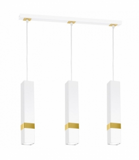 Lampa wisząca VIDAR WHITE/GOLD 3xGU10 Eko-Light MLP6276
