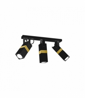 Lampa sufitowa VIDAR BLACK/GOLD 3xGU10 Eko-Light MLP6278