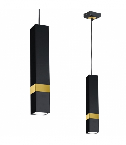 Lampa wisząca VIDAR BLACK/GOLD 1xGU10 Eko-Light MLP6279