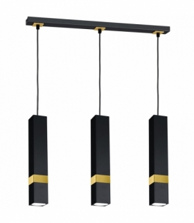 Lampa wisząca VIDAR BLACK/GOLD 3xGU10 Eko-Light MLP6280