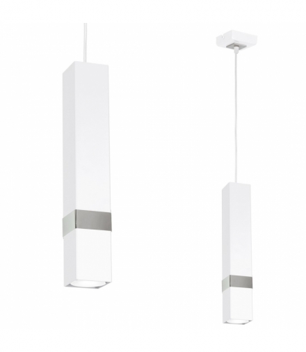 Lampa wisząca VIDAR WHITE/CHROME 1xGU10 Eko-Light MLP6283