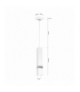 Lampa wisząca VIDAR WHITE/CHROME 1xGU10 Eko-Light MLP6283