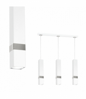 Lampa wisząca VIDAR WHITE/CHROME 3xGU10 Eko-Light MLP6284