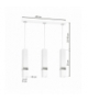 Lampa wisząca VIDAR WHITE/CHROME 3xGU10 Eko-Light MLP6284