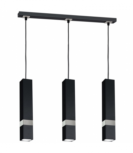 Lampa wisząca VIDAR BLACK/CHROME 3xGU10 Eko-Light MLP6288