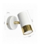 Kinkiet DANI WHITE/GOLD 1xGU10 Eko-Light MLP6233