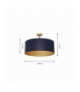 Lampa sufitowa BEN NAVY BLUE/GOLD 3xE27 Eko-Light MLP6457