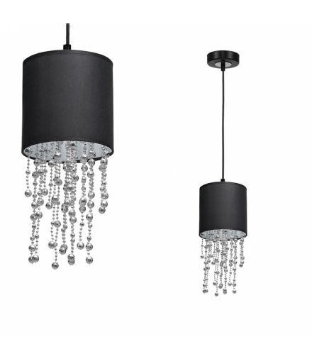 Lampa wisząca ALMERIA BLACK/SILVER 1xE27 Eko-Light MLP6429