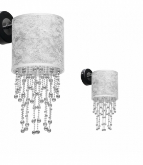 Kinkiet ALMERIA SILVER/BLACK 1xE27 Eko-Light MLP6433