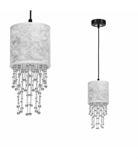 Lampa wisząca ALMERIA SILVER/BLACK 1xE27 Eko-Light MLP6434