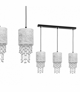 Lampa wisząca ALMERIA SILVER/BLACK 3xE27 Eko-Light MLP6435