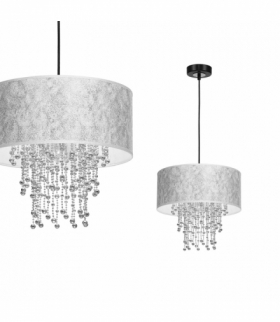 Lampa wisząca ALMERIA SILVER/BLACK 1xE27 Eko-Light MLP6436