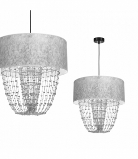 Lampa wisząca ALMERIA SILVER/BLACK 1xE27 Eko-Light MLP6437