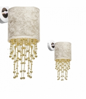 Kinkiet ALMERIA WHITE/GOLD 1xE27 Eko-Light MLP6443