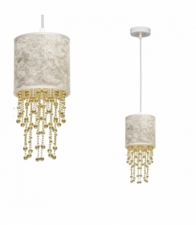Lampa wisząca ALMERIA WHITE/GOLD 1xE27 Eko-Light MLP6444