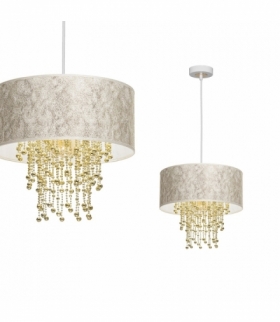 Lampa wisząca ALMERIA WHITE/GOLD 1xE27 Eko-Light MLP6446