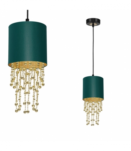 Lampa wisząca ALMERIA GREEN/GOLD 1xE27 Eko-Light MLP6449