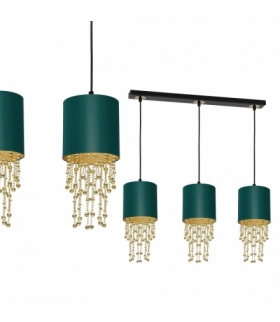 Lampa wisząca ALMERIA GREEN/GOLD 3xE27 Eko-Light MLP64500