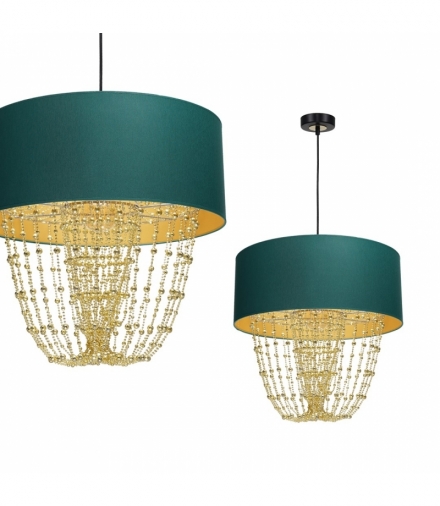 Lampa wisząca ALMERIA GREEN/GOLD 1xE27 Eko-Light MLP6452