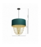 Lampa wisząca ALMERIA GREEN/GOLD 1xE27 Eko-Light MLP6452