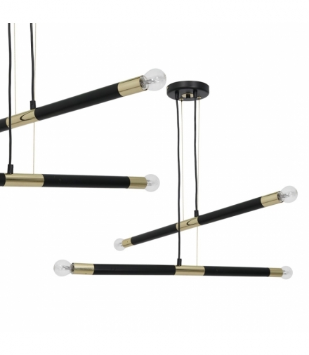 Lampa wisząca BASTONE BLACK / GOLD 4xE14 Eko-Light MLP6564