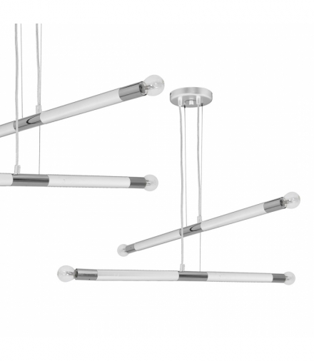 Lampa wisząca BASTONE WHITE / CHROME 4xE14 Eko-Light MLP6567