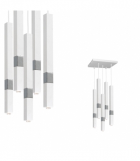 Lampa wisząca CASTRO WHITE / CHROME 5xG9 Eko-Light MLP6561