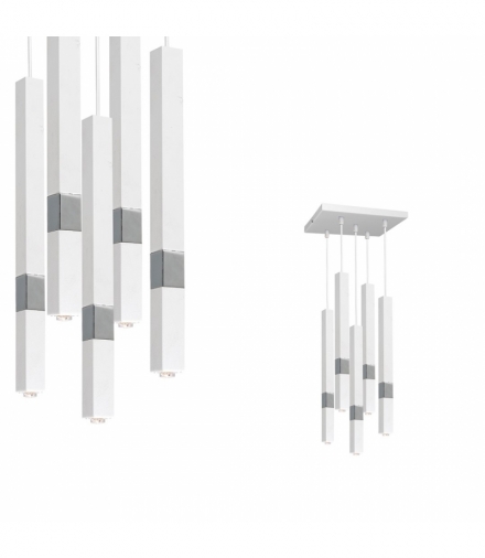 Lampa wisząca CASTRO WHITE / CHROME 5xG9 Eko-Light MLP6561