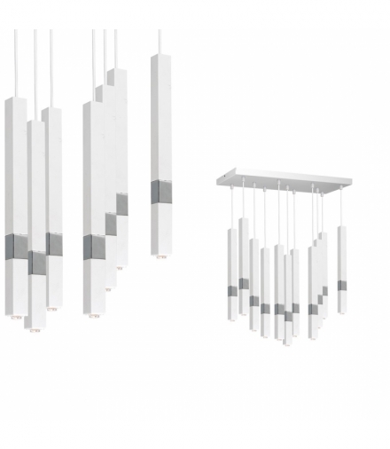 Lampa wisząca CASTRO WHITE / CHROME 11xG9 Eko-Light MLP6562