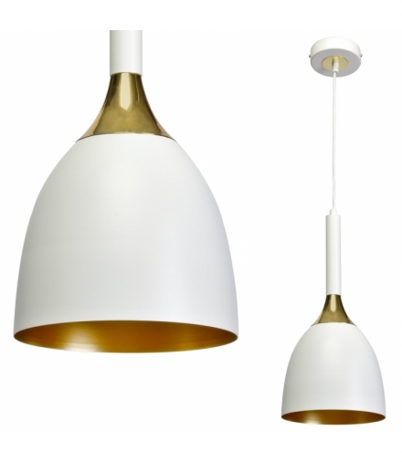 Lampa wisząca CLARK WHITE/GOLD 1xE27 Eko-Light MLP6219