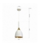 Lampa wisząca CLARK WHITE/GOLD 1xE27 Eko-Light MLP6219