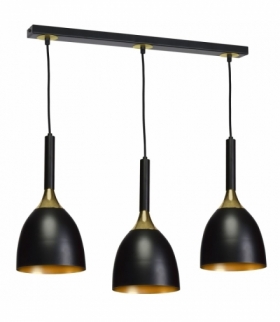 Lampa wisząca CLARK BLACK/GOLD 3xE27 Eko-Light MLP6222