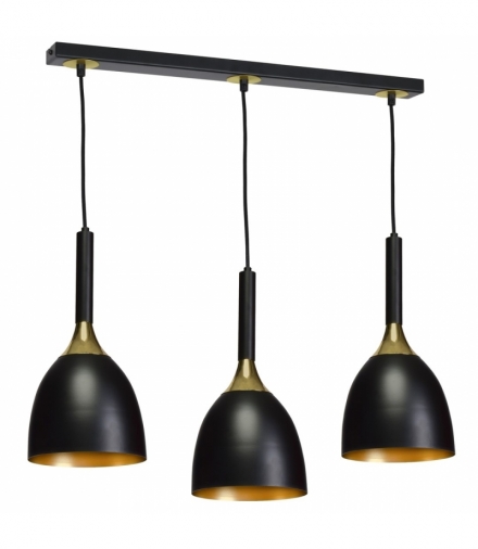 Lampa wisząca CLARK BLACK/GOLD 3xE27 Eko-Light MLP6222
