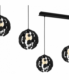 Lampa wisząca GAIA BLACK / WOOD 3xE27 60W Eko-Light MLP6327