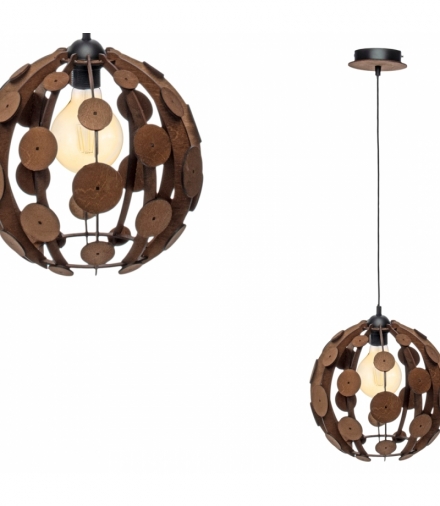 Lampa wisząca GAIA BROWN / WOOD 1xE27 60W Eko-Light MLP6329