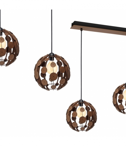 Lampa wisząca GAIA BROWN / WOOD 3xE27 60W Eko-Light MLP63300