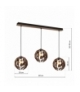 Lampa wisząca GAIA BROWN / WOOD 3xE27 60W Eko-Light MLP63300