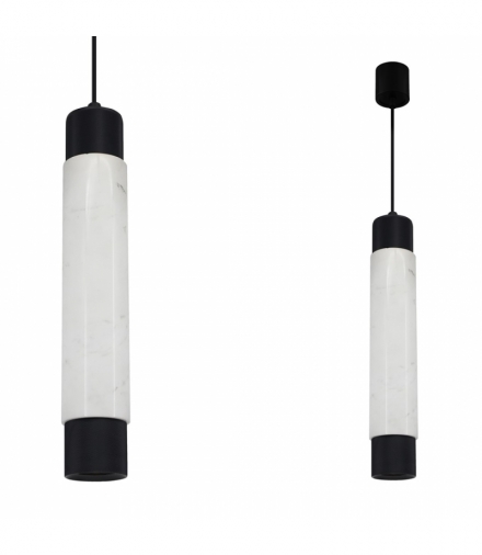 Lampa wisząca MARBLE WHITE/BLACK 1xGU10 Eko-Light ML6341