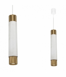 Lampa wisząca MARBLE WHITE/GOLD 1xGU10 Eko-Light ML6342