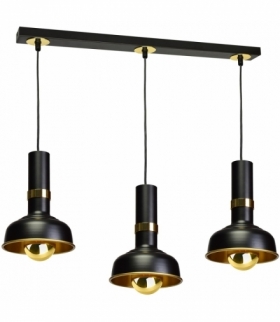 Lampa wisząca MARGO BLACK/GOLD 3xE27 Eko-Light MLP6210