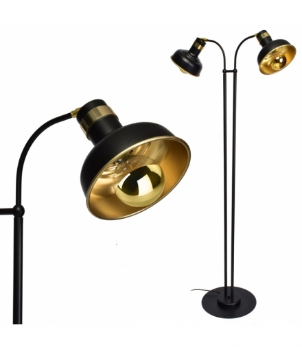 Lampa podłogowa MARGO BLACK/GOLD 2xE27 Eko-Light MLP6214
