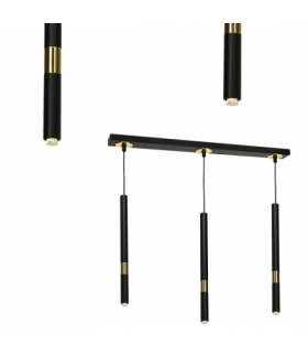 Lampa wisząca MONZA BLACK / GOLD 3xG9 8W Eko-Light MLP6334